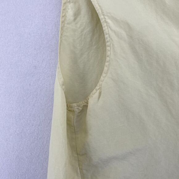 EILEEN FISHER Tank Top 3X Plus Linen Silk Woven Round Neck Shell Yellow - Picture 8 of 12